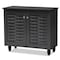 Baxton Studio Winda Dark Gray 2-Door Wooden Entryway Shoe Storage Cabinet 152-9165 - alternate 1